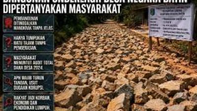 APH dan Dinas Terkait Jangan Tutup Mata, bangunan Onderlagh Desa Negara Batin Dipertanyakan Masyarakat